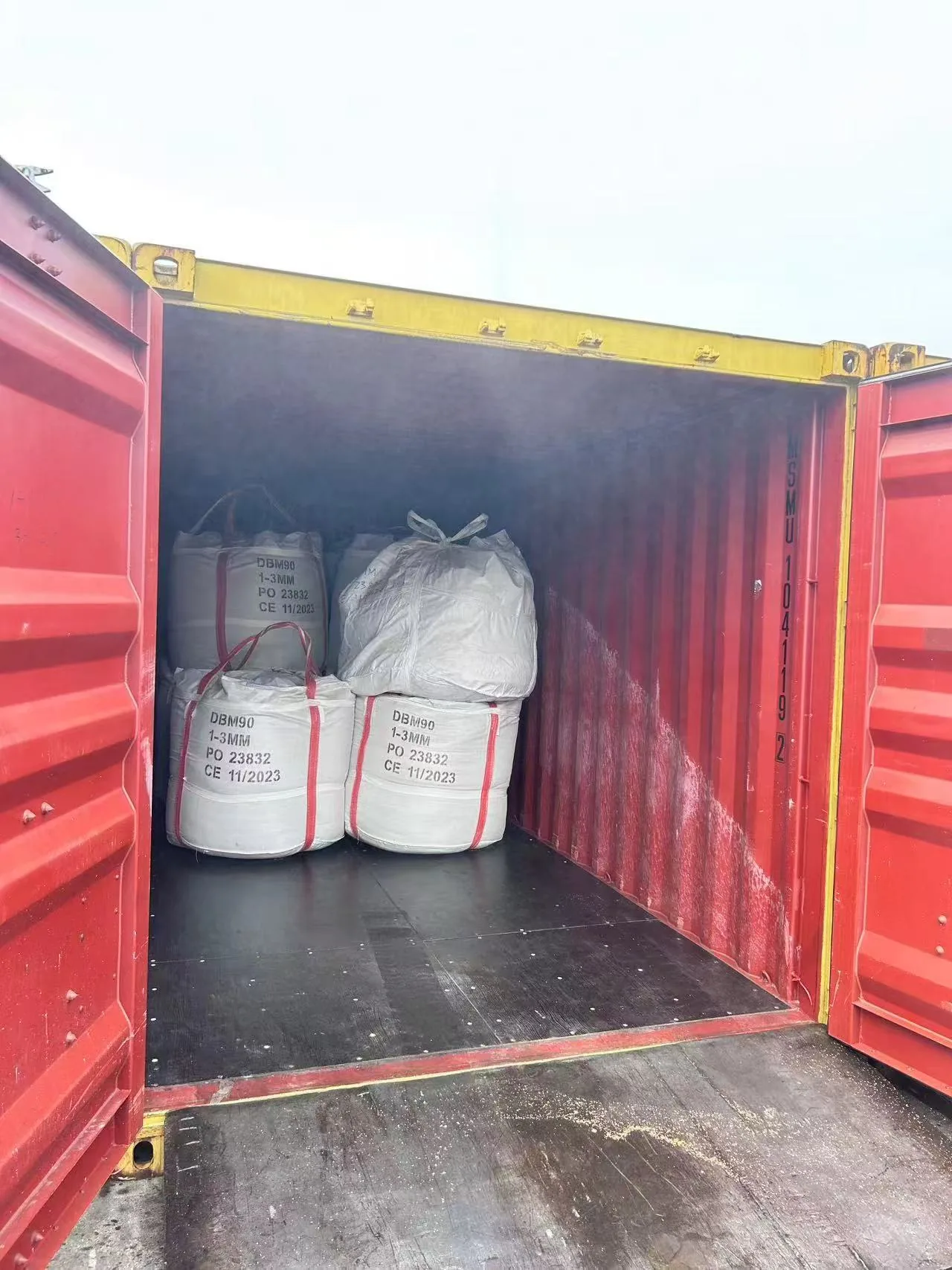 Packed refractory materials ready for export dispatch